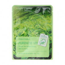Fabric Tony Moly Pureness 100 Green Tea Mask Sheet face pack with extract of green tea, 21 ml