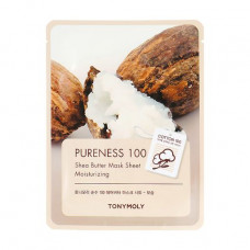 Fabric Tony Moly Pureness 100 Moisturizing Shea Butter Mask Sheet face pack with extract of shea butter, 21 ml