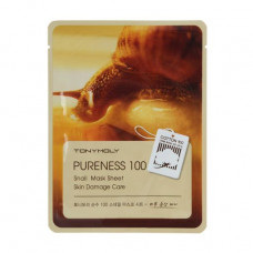 Fabric Tony Moly Pureness 100 Snail Mask Sheet face pack with mutsiny snails, 21 ml