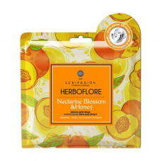 Fabric face pack nutritious Levitasion Herboflore Nectarine Blossom & Honey with extract of flowers of a nectarine and honey, 35 ml