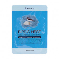 Fabric mask for oblichchya Farm Stay Visible Difference Birds Nest Aqua Mask Pack with extract of a lastochkiny nest, 23 ml