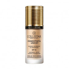 Liquid foundation with the rejuvenating essence for the person Collistar Fondotinta Unico Universal Youth Essence SPF 15, 1N of Ivory, 30 ml