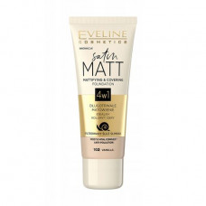 Foundation for the person Eveline Cosmetics Satin Matt Mattifying Foundation matting, 102, 30 ml