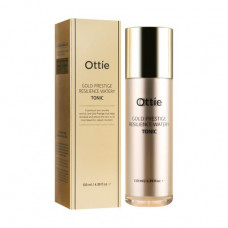 Tonic for elasticity of face skin of Ottie Gold Prestige Resilience Watery Tonic, 130 ml