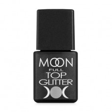 Top for the Moon Full Top Glitter gel polish with multi-colored glitter, 01 Rainbow, 8 ml