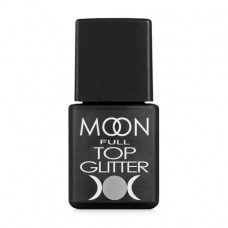 Top for the Moon Full Top Glitter gel polish with seryabryany glitter, 03 Silver, 8 ml