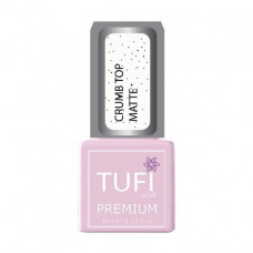 Top for the Tufi Profi Premium Crumb Top Matte gel polish of opaque, 8 ml