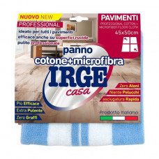 Rag for Irge Professional floor white-blue, from cotton and microfiber, 45*50 cm, 1 piece