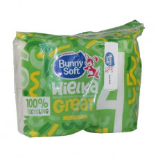 Bunny Soft Great 4 Eco toilet paper 4 rolls, 3-layer, 300 separations