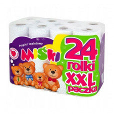White Miski toilet paper, 2kh-layer, 24 pieces