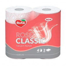 Ruta Classic Rose toilet paper, 2-layer, 4 pieces