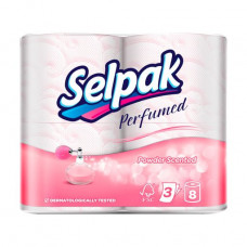 Selpak Perfumed toilet paper powder, 3-layer, 150 separations, 8 pieces
