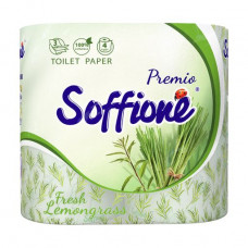 Soffione Fresh Lemongrass toilet paper of green, 4 pieces