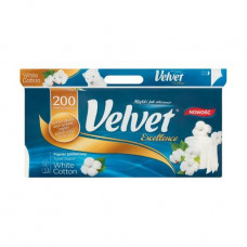 The Velvet Excellence toilet paper White 3 layers, 200 separations, (the increased winding), 8 pieces