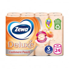 The Zewa Deluxe Cashmere Peach toilet paper with aroma of a peach, 3-layer, 150 separations, 24 rolls