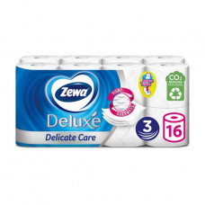 Zewa Deluxe toilet paper white, 3-layer, 150 separations, 16 rolls