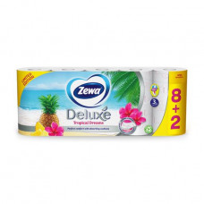 The Zewa Deluxe toilet paper the limited collection, white, 3-layer, 150 separations, 10 pieces
