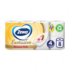 Zewa Exclusive Almond Milk toilet paper Almond milk, 4-layer, 135 separations, 8 rolls
