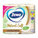 White Zewa Natural Soft toilet paper, 4-layer, 130 separations, 4 rolls