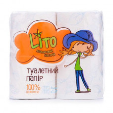 2-layer L_to toilet paper, white, 4 rolls