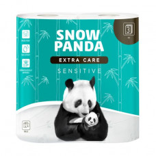 Toilet paper Snow Panda Extra Care Sensitive of three-layer, 4 pieces
