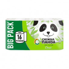 Classic Sn_zhna Panda toilet paper 2-layer, 142 otriva, 16 pieces