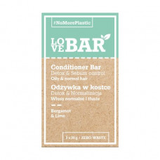 The firm Love Bar Conditioner Bar Detox & Sebum Control Bergamot & Lime conditioner, for an oily and normal hair, 2*30 g