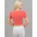 The shortened t-shirt female Giulia Crop T-Shirt, Burnt Coral, the L/XL size