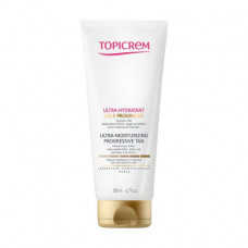 Extra moisturizing milk autosuntan for the person and a body of Topicrem Ultra-Moisturizing Progressive Tan for dry and sensitive skin, 200 ml