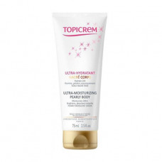 The extra moisturizing Topicrem Ultra-Moisturizing Pearly Body body cream with effect of pearls, 75 ml