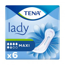 Feminine urological pads TENA Lady Maxi, 6 pieces