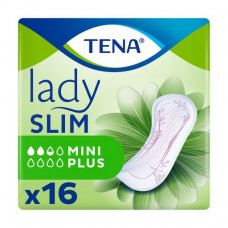 Feminine urological pads TENA Lady Slim Mini Plus, 16 pieces
