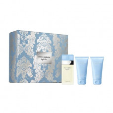 Markdown! The perfumed Dolce & Gabbana Light Blue set women's (toilet water, 50 ml + shower gel, 50 ml + body lotion, 50 ml) (without protective film)