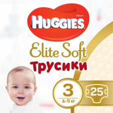 Uts_nka! Trusiki-p_dguzki Huggies Elite Soft rozm_r 3 (6-11 kg), 25 pieces