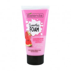 The moistening cream skin for washing of Bielenda Smoothie Foam Prebiotic + strawberry + watermelon, 135 g