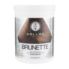 Moisturizing mask for protection of color of dark hair of Dallas Cosmetics Brilliant Brunette Hair Mask, 1000 ml