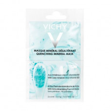 The moistening mineral Vichy Quenching Mineral Masks face pack with B3 vitamin, 2*6 ml