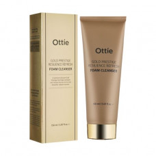 The moisturizing cleansing foam for elasticity of face skin of Ottie Gold Resilience Refresh Foam Cleanser, 150 ml