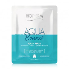 The moistening fabric mask for elasticity of face skin of Biotherm Aqua Bounce Flash Mask, 31 g