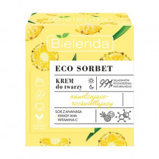 The moisturizing and clarifying cream for the person Bielenda Eco Sorbet Moisturizing & Brightening Face Cream z extract to pineapple, 50 ml