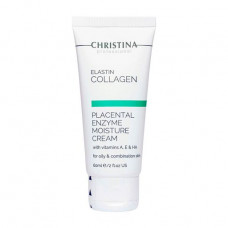 The moisturizing cream for the person Christina Elastin Collagen Placental Enzyme Moisture Cream with Vitamins A, E & HA, for oily skin, 60 ml