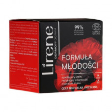 The moisturizing cream for the person Lirene Formula of Youth Cream for the normal and mixed skin, with extract of flowers of poppy, 50 ml