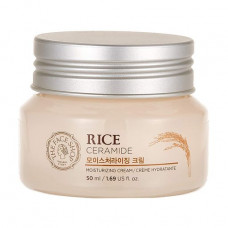 The moisturizing cream for the person The Face Shop Rice Ceramide Moisturizing Cream with ceramides and extract of rice, 50 ml