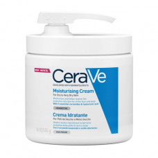 The moisturizing cream for a face and body of CeraVe Moisturizing Cream for dry and very dry skin, with the batcher, 454 ml
