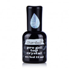 The top covering for the gel polish GlamBee ProGel Top Crystal UV/LED, Silver, 12 ml