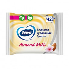 The damp Zewa toilet paper with aroma of an almond milk, 1-layer, 42 pieces