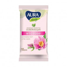 The wet refreshing Aura towel wipes the Mix, 15 pieces