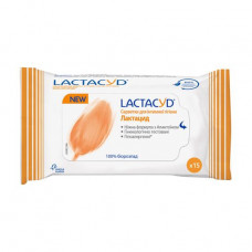 Wet towel wipes for intimate hygiene of Lactacyd, 15 pieces