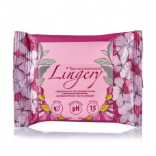 Wet towel wipes for intimate hygiene of Lingery with lactic acid with extracts of white tea and ekhinatsy, 15 pieces