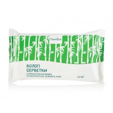 Wet towel wipes of Pol_ssya with aroma of a bamboo and extract of green tea, 60 pieces